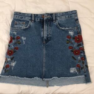 Mid rise demin skirt